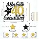 Torten Deko 40 Jahre – Alles Gute zum 40. – Happy 40th Birthday Cake Topper – Kuchendeko Gold Schwarz für Mädchen & Jungen – Deko für 40. Feier
