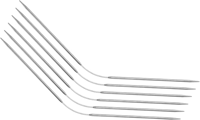 uxcell 6Pcs 2.5mm Double-Pointed Flexible Knitting Needles 9 Inch(23mm) Stainless Steel Needle for Handmade Projects DIY Knitting