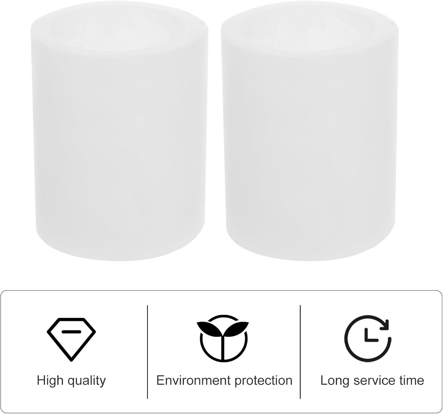 Silicone Candle Cylinder Mold for DIY Home Projects, White