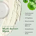 Ebanel Collagen Peptides Wash-Off Face Mask Set, 8 Pack Instant Skin Tightening and Lifting Masks, Brightening Face Mask with Niacinamide, Glutathione, Hyaluronic Acid, Vitamin C, Cica, B5, Albumen - Image 3