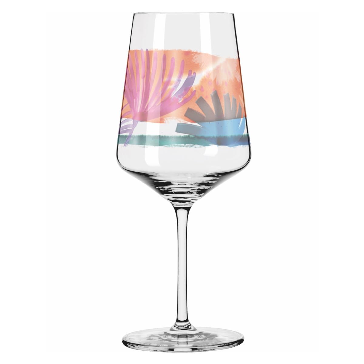 Ritzenhoff 2841010 Aperitif Glass 500 ml – Sommerrausch No. 10 Series with Colourful Watercolour Motif – Made in Germany
