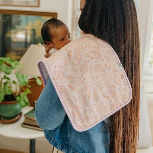 Image of Copper Pearl Premium Baby Burp Cloths - 3-Pack Large Cotton Burp Cloths, Extra Soft Spit Up Rags with 3 Absorbent Layers, Perfect for Baby Boy and Baby Girl Gifts (21 inch x 10 inch Size, Cheyenne Set)