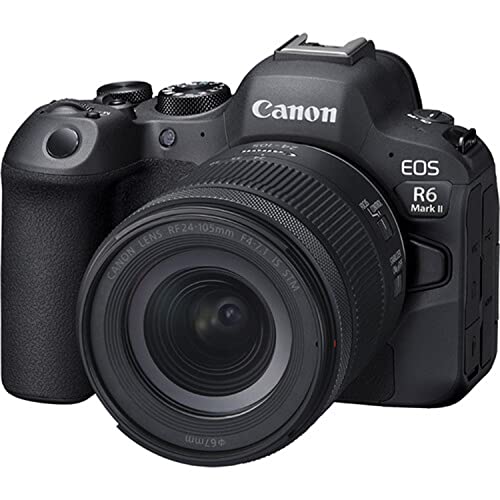 Canon EOS R6 Mark II Mirrorless Camera with RF 24-105mm STM + EF 75-300mm III + RF 50mm f/1.8 STM + 500mm Focus Lenses + 2X 64GB Memory Cards & More (Renewed)