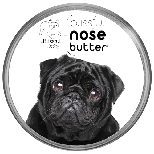 Image of The Blissful Dog Black Pug Nose Butter, Versatile Dog Nose Balm for Dry Nose, Handcrafted Nose Moisturizer, Easy-to-Apply Dog Essentials, Unscented, 1 oz.