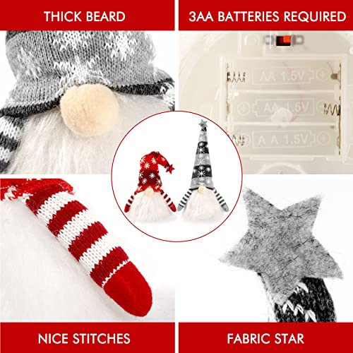 Sggvecsy Christmas Gnome Plush With Led Light 2Pack Christmas Decorations Handmade Swedish Tomte Elf Doll Lighting Scandinavian Santa Gnome Ornaments For Nordic Xmas Holiday Home Table Decor Gifts #TOP6