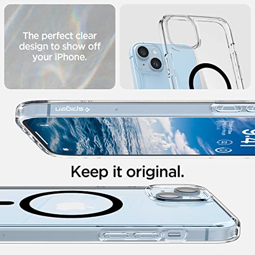 Image of Spigen Ultra Hybrid MagFit Back Cover Case for iPhone 14 Plus, MagSafe Compatible, Air Cushion Technology - PC+TPU | Black