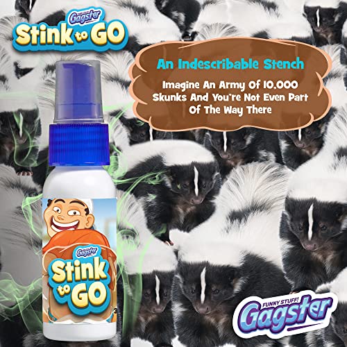 Gagster Stink Spray - Extra Strong Smell Funny Gag Liquid - Prank Your Friends, Make Them Run And Laugh, Clear A Room In Seconds - Super Potent Stink Bomb Toy - Practical Joke Gift For Kids #TOP3