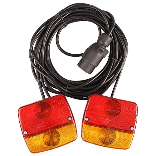 ONFLOWER Rückleuchten-Set für PKW-Anhänger | 7-poliger Stecker, 7m Kabel, Rücklicht für den Straßenverkehr zugelassen – Bild 5