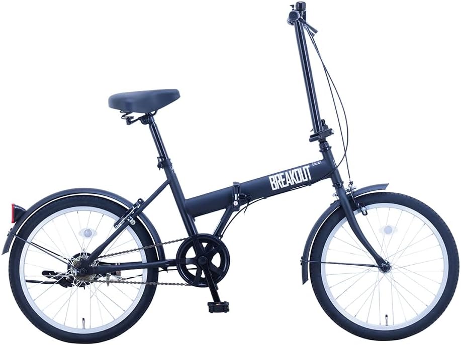 Sakai Cycle Breakout Folding Single Type Bicycle Adult Folding Key 20 Inch BROF20 Flat Black