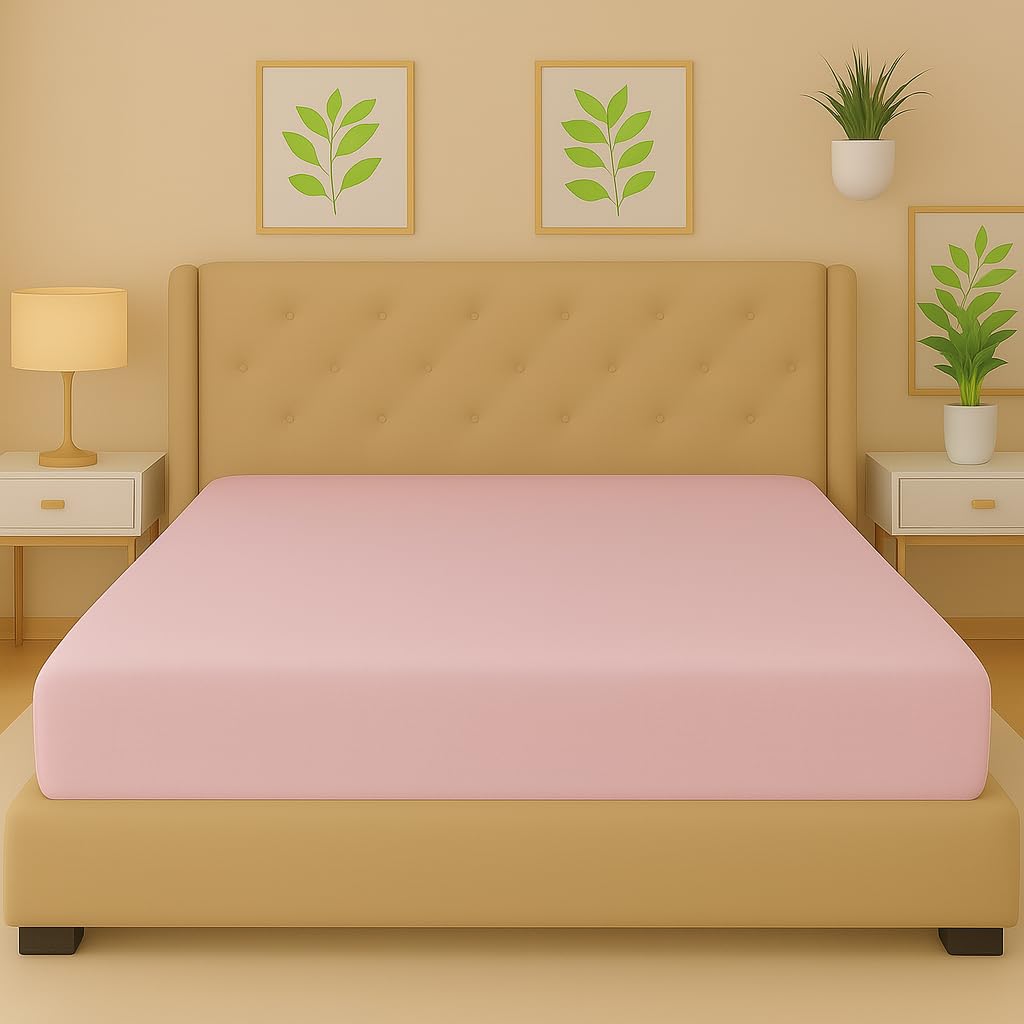 Nightzone Pink Night Zone Flannelette Fitted Sheets 100% Brushed Cotton 25 Cm Deep Fitted Bed Sheet (, King)