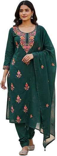 Kashmir Gallery-Women Cotton Suits with Kashmiri Embroidery Unstitched Dress Material Salwar Suits
