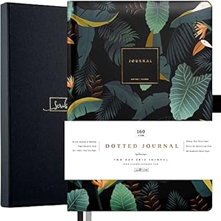 Scribble & Dot® Bullet Planner - Dotted Journal | A5 Ultra Thick 160gsm Paper - Premium Dotted Journal for Artists and Creators, Includes Pen Test Pages (Jungle at Night)