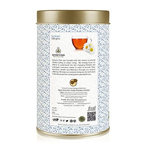 Image of NATURE'S PARK Chamomile Green Tea And Ginger Tea Can (2x100) Gram Combo Pack Of 2