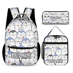 Penguin Backpack 1 With Lunch Bag Pencil Bag Custom