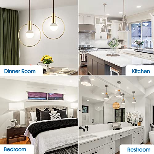 G25 Led Globe Light Bulbs, Vanity Mirror Light Bulb 60W Equivalent, 5W E26 Base 500Lm, Daylight 5000K For Round Light Bulbs, Bathroom Vanity Makeup Mirror Lights,Bathroom Fixture, Non-Dimmable, 4 Pack #TOP1