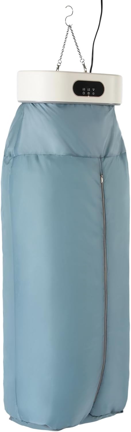 Portable Clothes Dryer Electric Compact, Small Foldable Dryer Machine for Apartment RV Travel, Blue Mini Heated Drying Rack, Energy Efficient Laundry Drying Solution, Light Weight Cloth Dryer