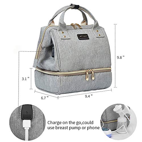 image for GOGOSO Breast Pump Bag with Cooler Pocket, Mini Pumping Bags for Worki