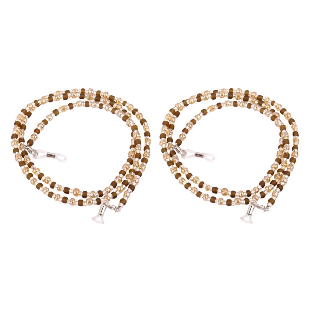 STYLEHEAVEN 2x Brown Beaded Glasses Eyewear Spectacles Cord Holder Chain Necklace Anklet|Health & Beauty|Vision Care|Other Vision Care-picture-33
