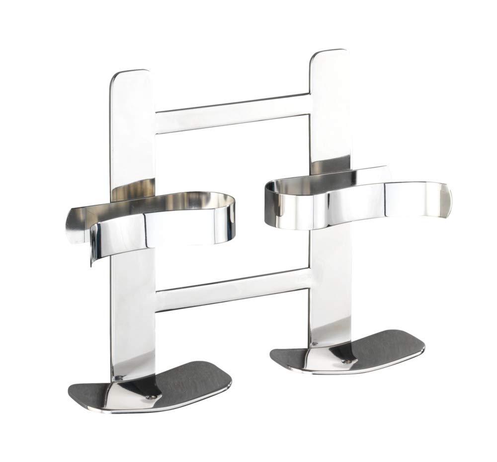 WENKO 22350100 Turbo-Loc shampoo shelf Duo Clippsy - fixing without drilling, Stainless steel, 22 x 17.5 x 6 cm, Shiny