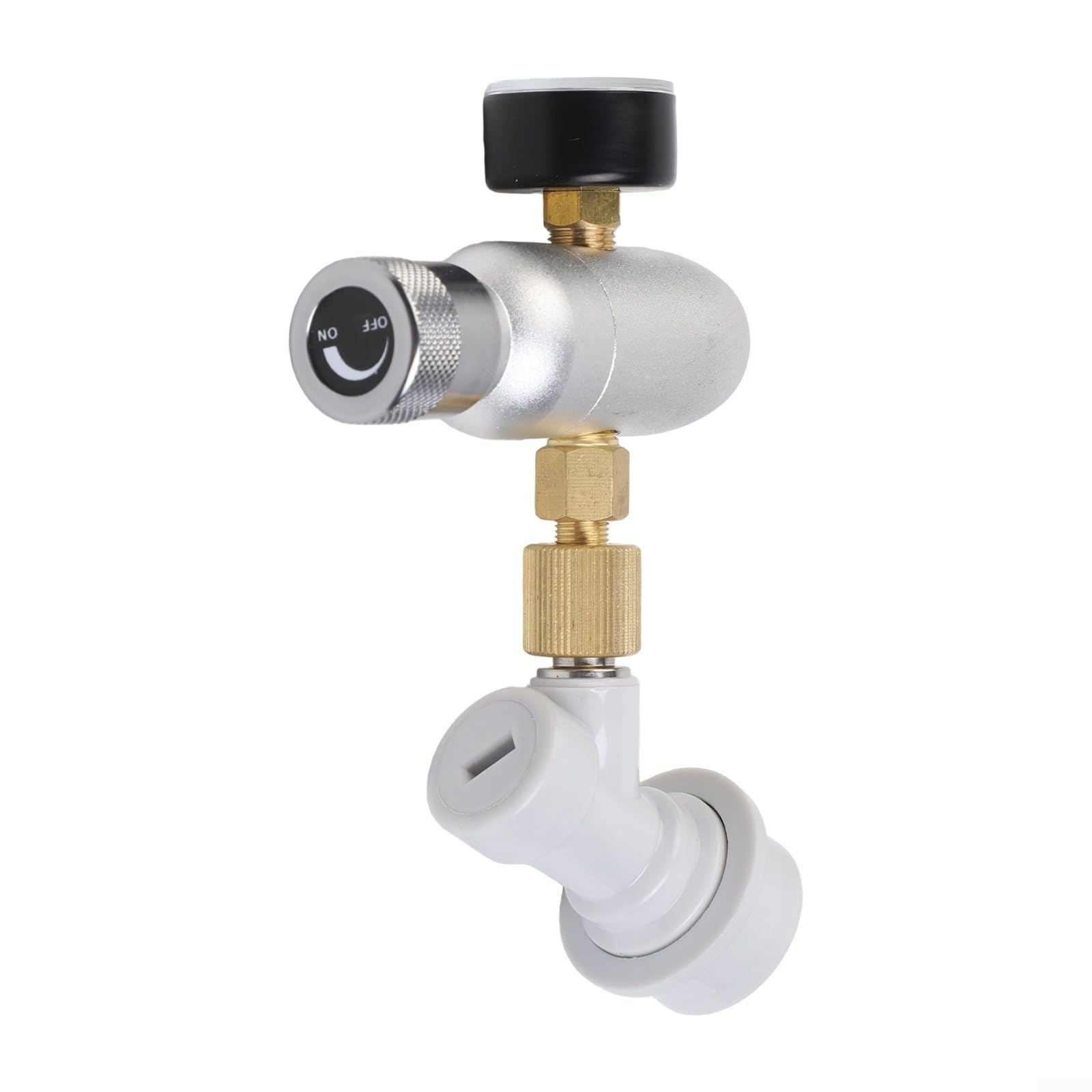 Regolatore barile di birra 0-60 PSI, valvola di riduzione della pressione in alluminio anodizzato con chiusura a sfera, dispenser compatto Homebrew