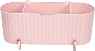 Cosmetics Storage Box with Lid, PP Compartment Organizer