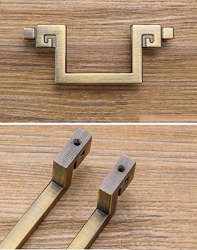 Hardware,pulls,2PCS Antique Bronze Handles for Cabinets,Zinc Alloy Furniture Handle,Vintage Style for Kitchen Cupboard Door Pull,Bedroom Dresser Drawer,Bathroom Furniture Hardware(Green bronze,96 mm)