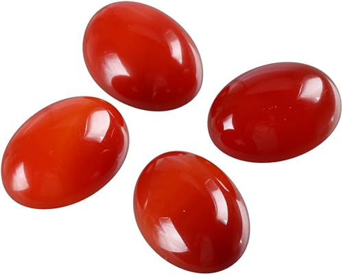 Miniatura 9 de Adabele GCN-B8 - 4 unidades de piedra preciosa ovalada de jaspe rojo breczado natural de jaspe rojo con parte trasera plana, cabujón de piedra