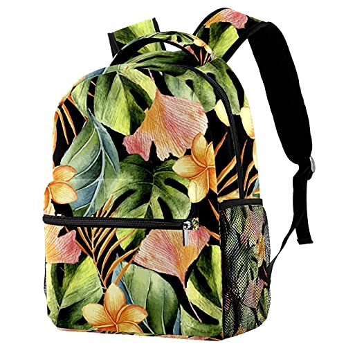 Sac à dos pour homme motif floral vert tropical fini le mal de dos en portant l'ordinateur