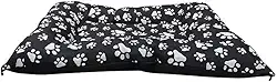 Colchonete Pet Macio Para Cachorro P-XG Caminha Cama Alta Durabilidade Lavável com Zíper Confortável (Preto, G - 70x60 cm)