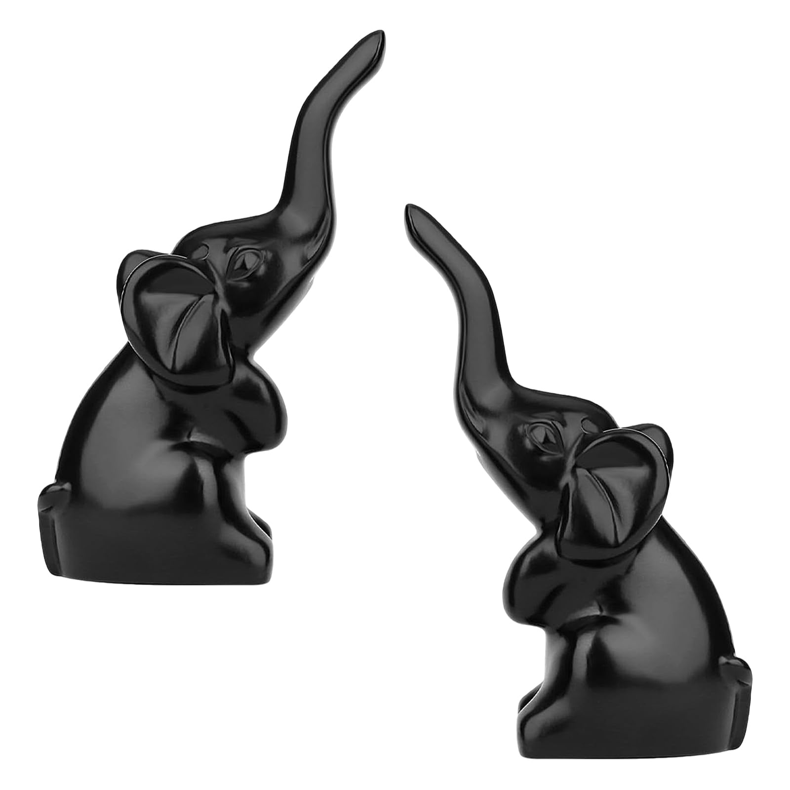 Statues d'éléphant noir en résine déco intérieur salon et idée cadeau femme