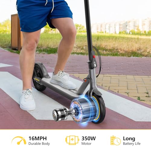 Electric Scooter Adults, Powerful 350W E-Scooter, Max 19 Mph
