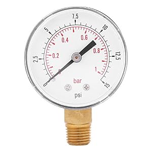 Vikye Mini Druckmanometer 0-15 psi/0-1 bar