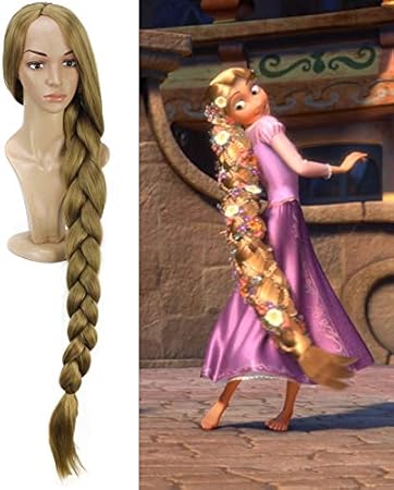 Amazon Co Jp プリンセスもつれたラプンツェル110cm43 34 女性のための長いストレートブレードコスプレウィッグ女の子アニメコスチュームパーティー合成ウィッグブロンド ディズニープリンセス ビューティー