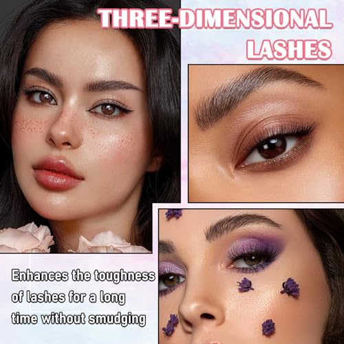 2 Pack 4D Silk Fiber Lash Mascara,Lengthening and Thick,Long Lasting Waterproof Mascara Set for Women,All Day Smudge-Proof Mascara Volume and Length by JunKuJK - Image 6