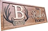 Personalized Deer Antler Plaque – Rustic Cabin Wall Art, Hunting Gift for Men, Custom Lake House or Cottage Decoration