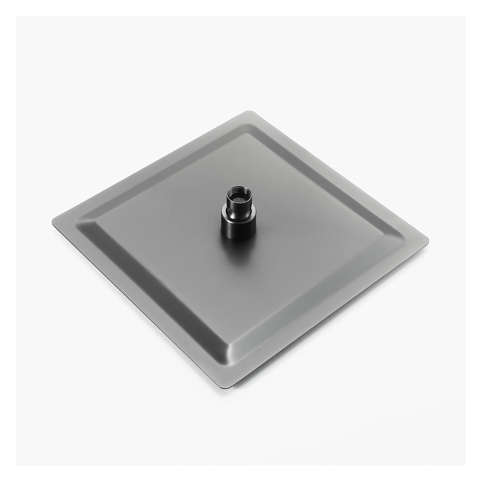 Cabezal de ducha de lluvia de alta presión de 12 pulgadas, cabezal de ducha fijo cuadrado de acero inoxidable gris con tecnología de inyección de aire para una experiencia de ducha lujosa