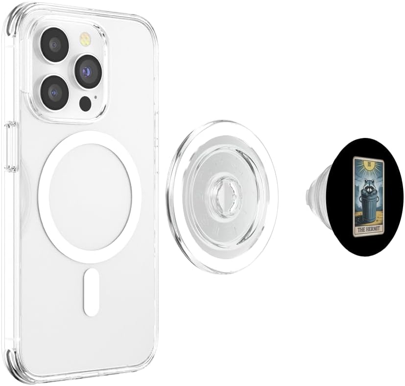 The Hermit Tarot Card Raccoon PopSockets PopGrip for MagSafe