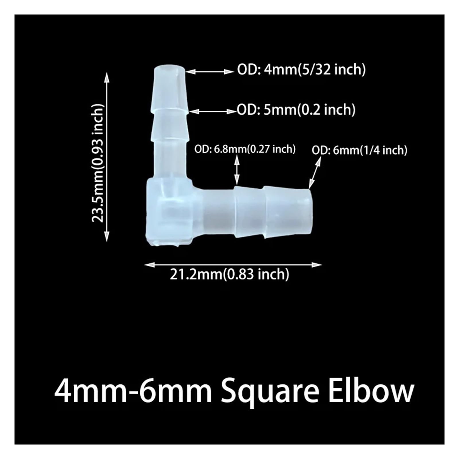 5 sztuk kątowe plastikowe złącze węża Pagoda kolanko w kształcie litery L różne średnice zewnętrzne nawadnianie ogrodu akwarium(10mm-12mm 5Pcs)