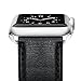 Benuo Watch Band for Apple Watch Series 4, 44mm 42mm Premium Genuine Leather Strap Classic Replacement Band with Secure Buckle Adapter Compatible iWatch Series 4 3 2 1 (Black)