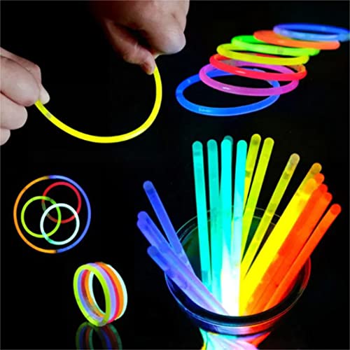 KIT 105 - Pulseira De Neon Alto Brilho - Pulseira neon festa balada brilha no escuro - 105 unidades