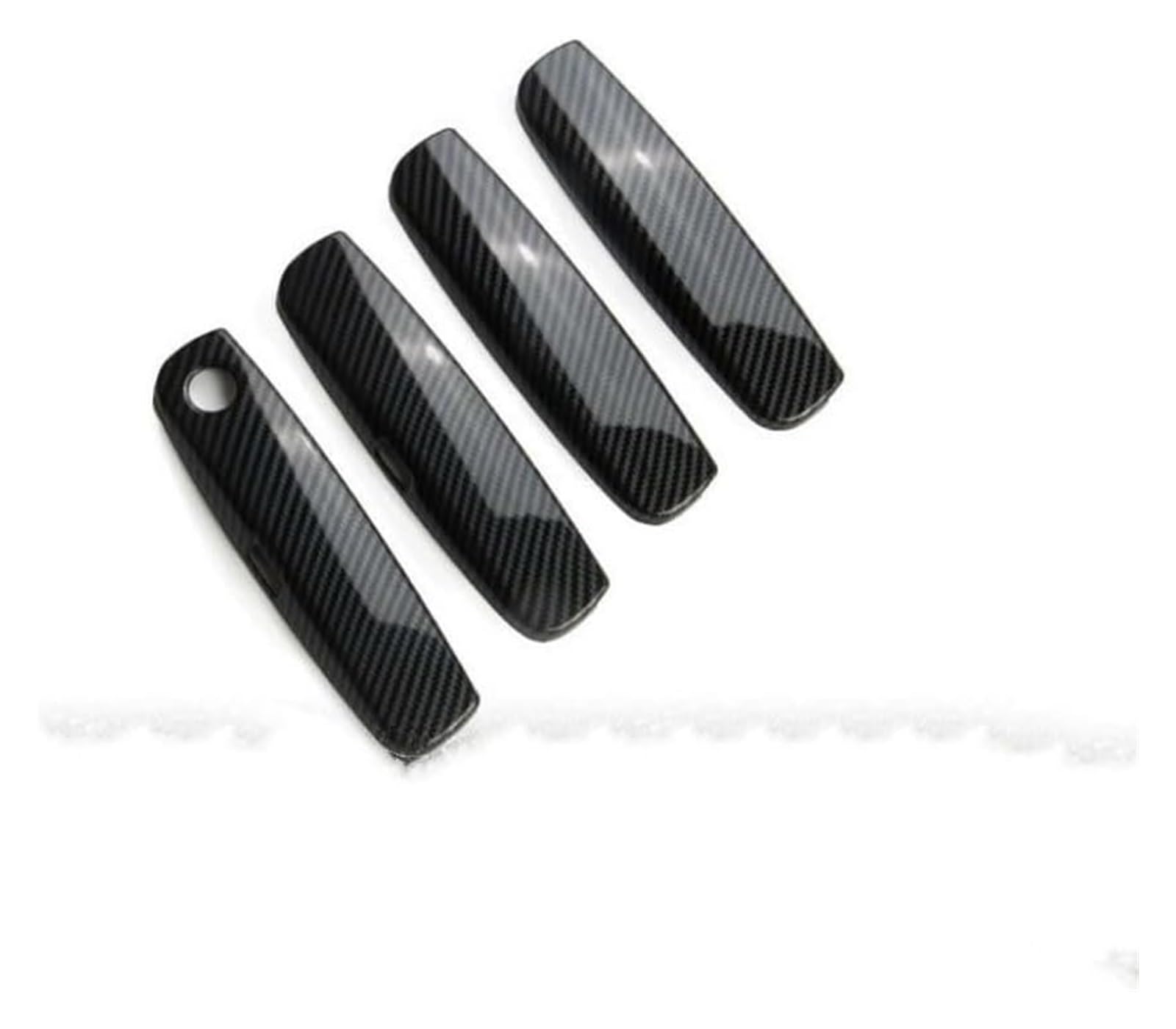 Qwqthgs Carbon Look Car Exterior Door Handle Cap For Dodge For Charger 2011-2018 Car 4Pcs Set Left And Right Side Bright Black Exterior Door Handle Cover Trim Strip