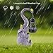 ILLUMINEW Solar Outdoor Garden Decor Elephant Statues Lights, Lucky Elephant Unique Mom Birthday Gifts for Mom, Housewarming Gifts and Yard Decoration, Cute Birds Garden Sculpture Decor