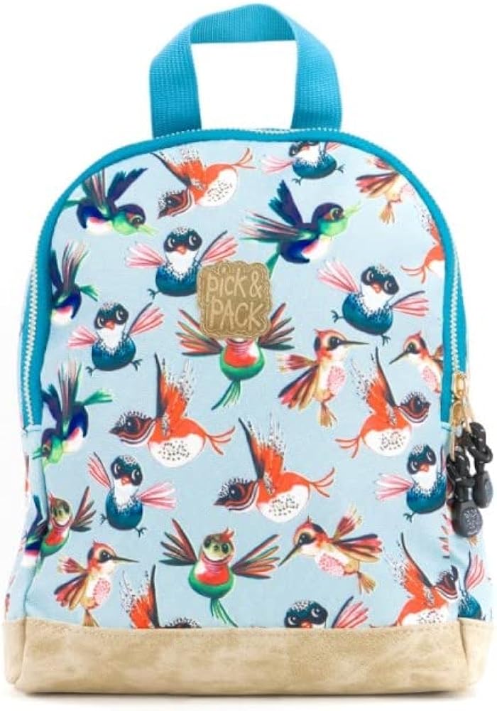 Pick & Pack Backpack Dusty Blue Birds-Mochila XS, Color Azul, Talla única Unisex Adulto