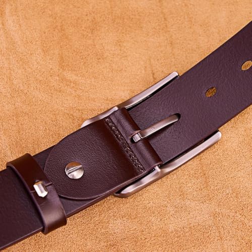 Men's Retro Pin Buckle Belt with Top Layer Cowhide Edge, Lengthened and Thickened, Creative Gift2