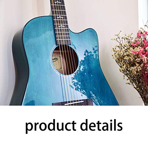 Single Board Acoustic Guitar Electric Box Beginner Guitar 41 Inch Unisex Electric Bass Guitars (Color : Blue Size… - Les Beatles, Paul McCartney, John Lennon, RIngo Starr, George Harrison Single Board Acoustic Guitar Electric Box Beginner Guitar 41 Inch Unisex Electric Bass Guitars (Color : Blue Size… – Image 4