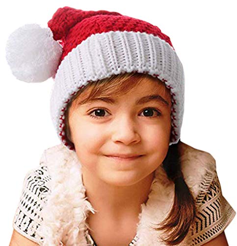 Hindawi Christmas Hat For Kids Santa Hats Beanie Knitted Ski Knit Warm Slouch Skull Caps #TOP5