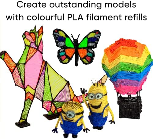 3D Pen Filament Refills PLA Bundle Printing Filaments 20 Colours 1.75mm 3D Filament PLA Set 328 Feet 3D Pen PLA Filament no Smell Filament Refills 3D Printer and 3D Pens Refills Filament Multipack