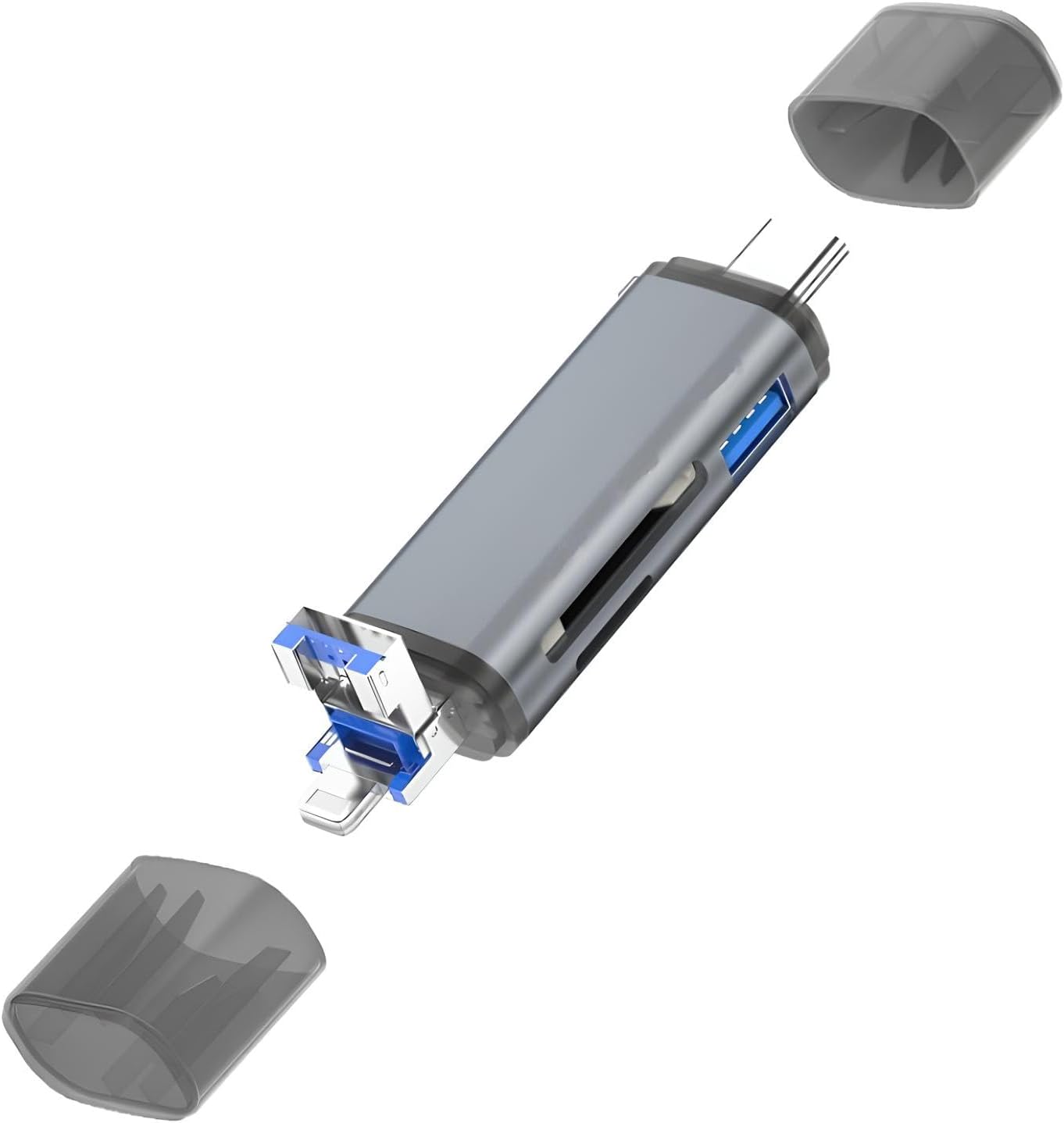 Daytona ADS-28 6ın1 Otg Card Reader- Lightning Apple, Iphone& Ipad için, USB 3.0 to Type C SD/TF Kart Okuyucu