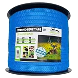 Weidezaunband Strong Weidezaun Band Breitband für Elektrozaun zur Wildabwehr 500m 20mm blau