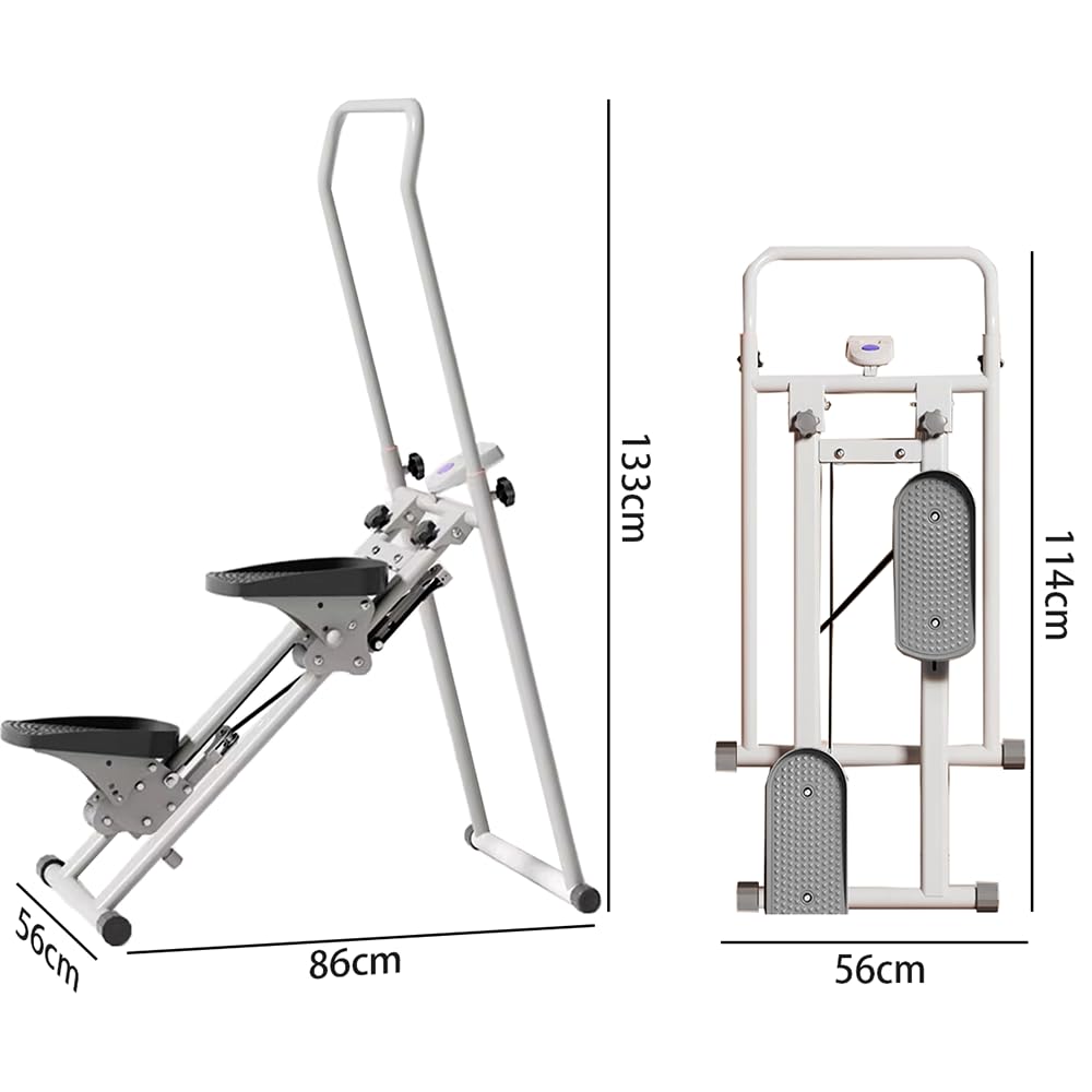 Stepper Verticale Pieghevole Per Allenamento Casa - Climber Per Gambe E Glutei, Con Display LCD